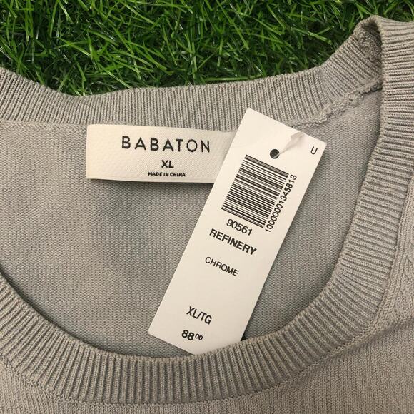 NWT Women’s Chrome Grey Babaton Aritzia Textured Sweater - Picture 4 of 4